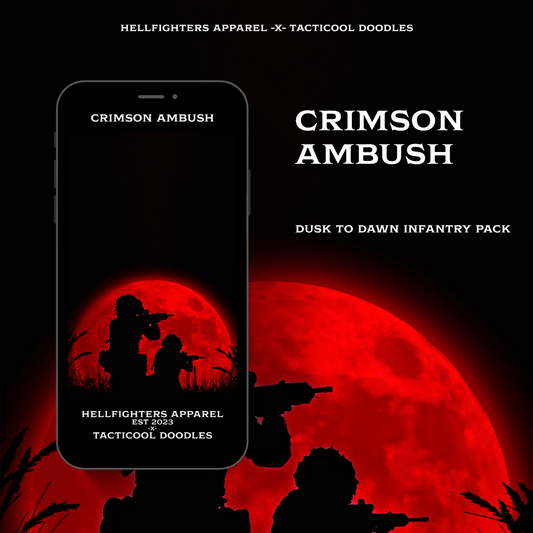 Crimson Ambush - Digital Wallpaper